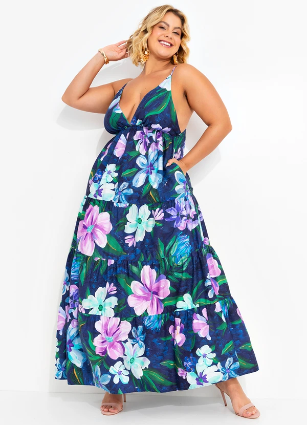 Farm - Vestido Cropped Lineia Azul 8