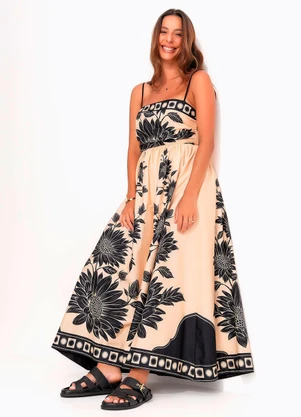 Farm - Vestido Cropped Maria Lia Preto - FARM