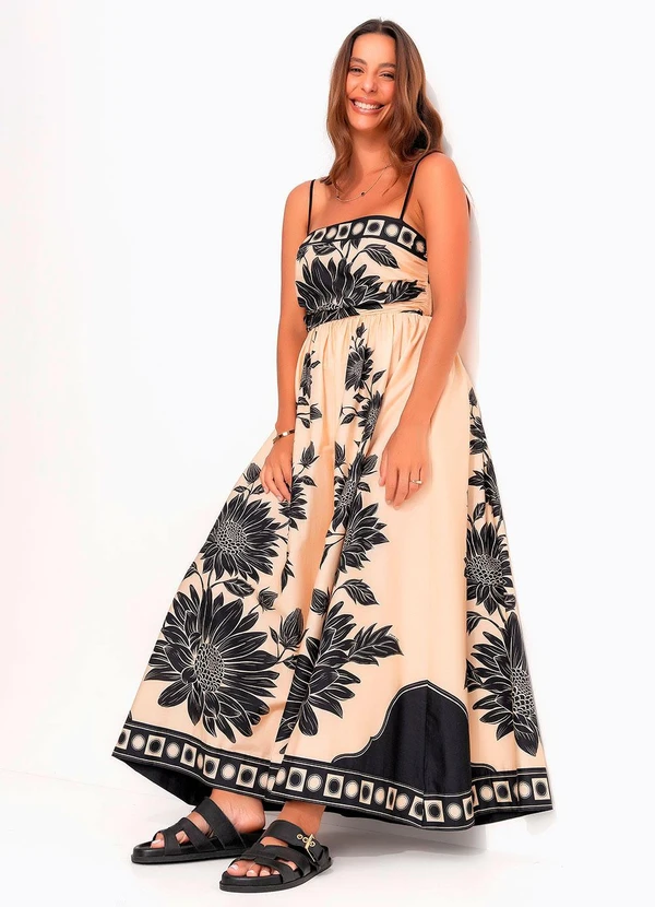 Farm - Vestido Cropped Maria Lia Preto