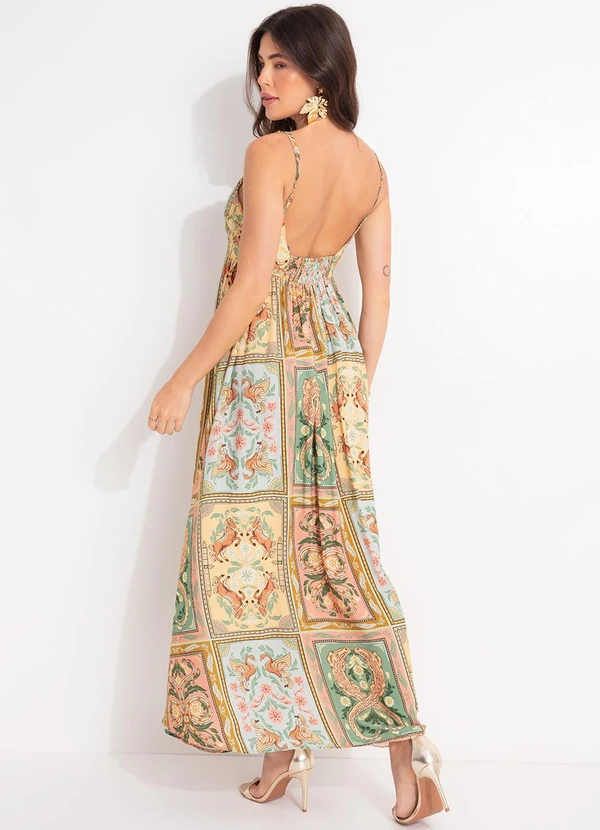 Farm - Vestido Cropped Naipe Animal Amarelo 2