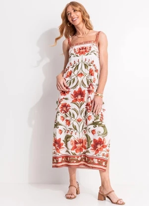 Farm - Vestido Cropped Natalia Bege - FARM