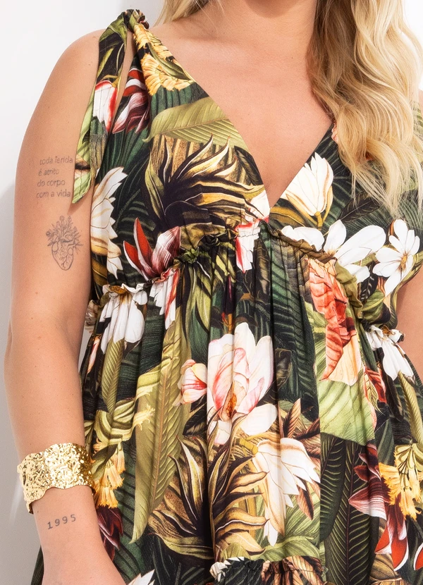 Farm - Vestido Cropped Palma do Norte Verde 11