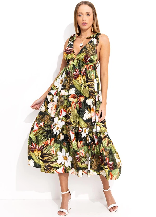 Farm - Vestido Cropped Palma do Norte Verde 3