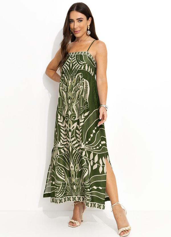 Farm - Vestido Cropped Rendeira Verde