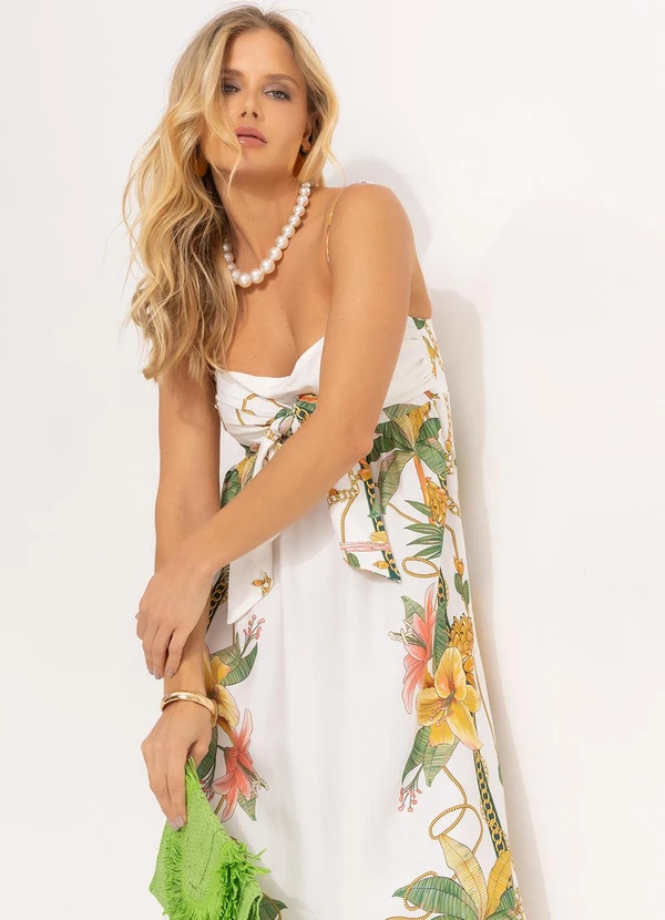 Farm - Vestido Cropped Riqueza Tropical Off White 3