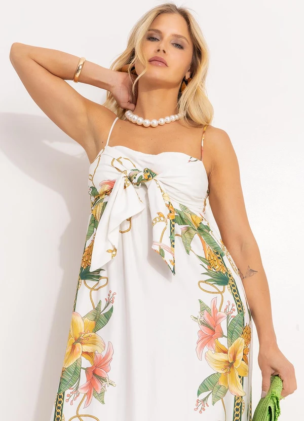 Farm - Vestido Cropped Riqueza Tropical Off White 4