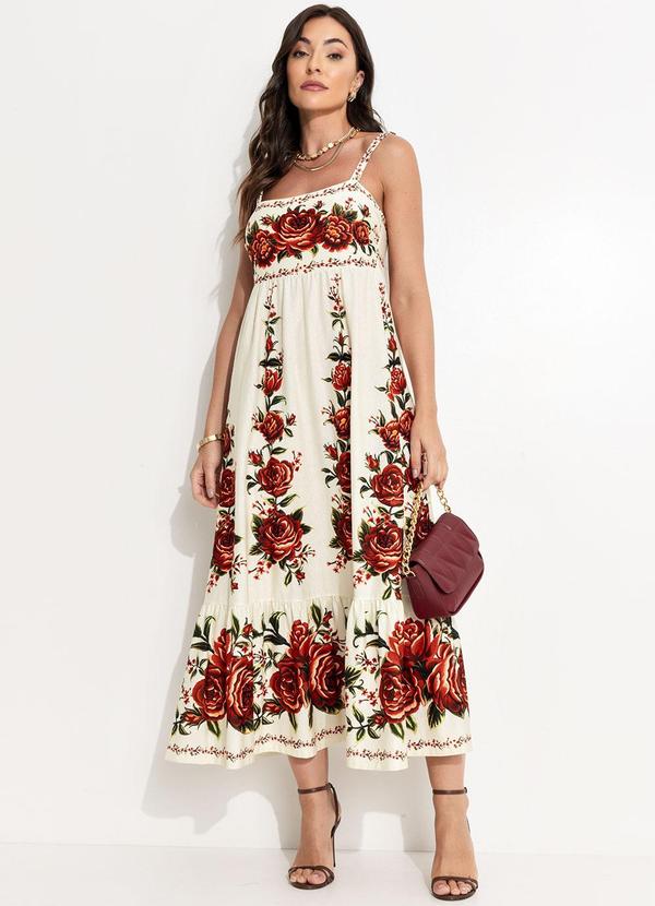 Farm - Vestido Cropped Rosalia Bege 3