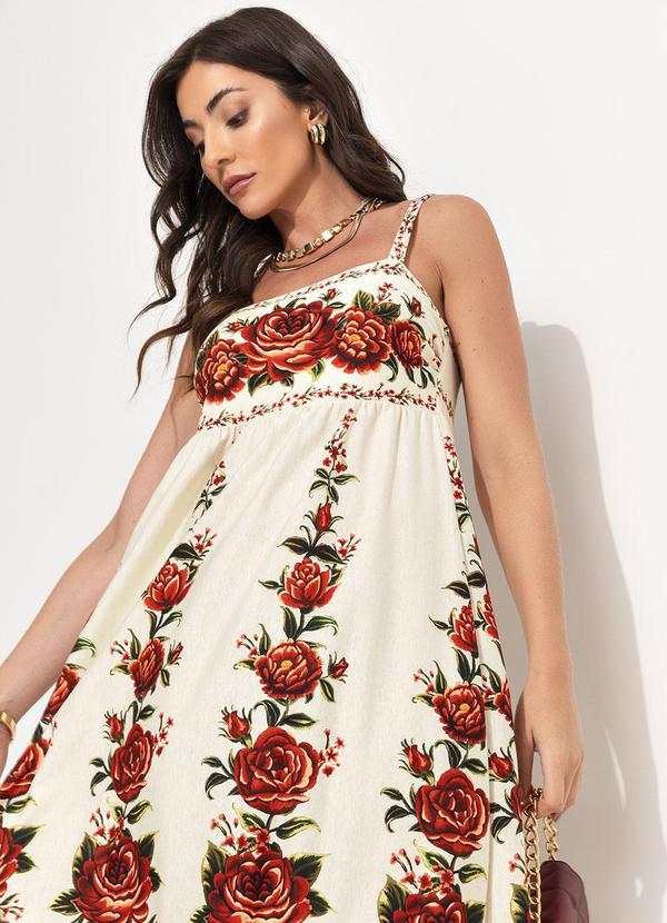 Farm - Vestido Cropped Rosalia Bege 6