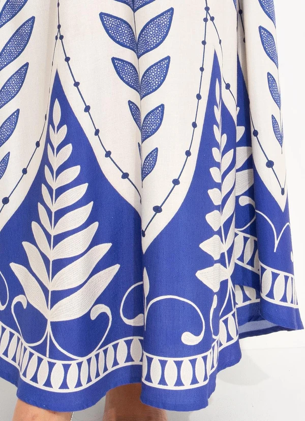 Vestido Cropped Samambaia Azul - Farm