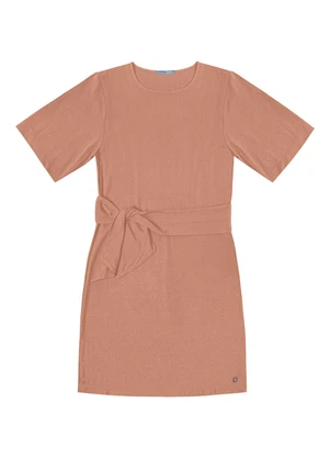 Endless - Vestido Curto Feminino com Cinto Marrom - ENDLESS