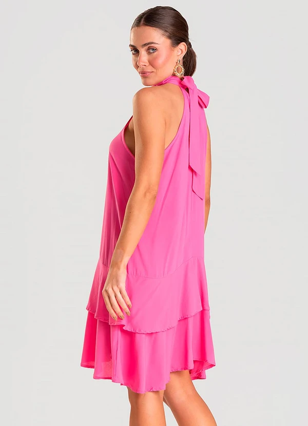 Rovitex - Vestido Curto Feminino em Viscose Style Box Rosa 2