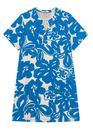 Secret Glam - Vestido Curto Feminino Plus Size Azul - SECRET GLAM