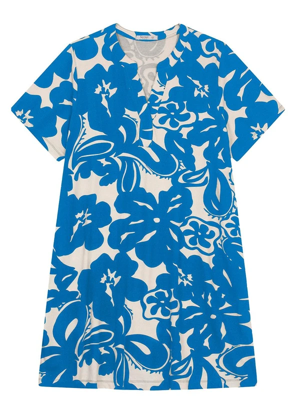 Secret Glam - Vestido Curto Feminino Plus Size Azul