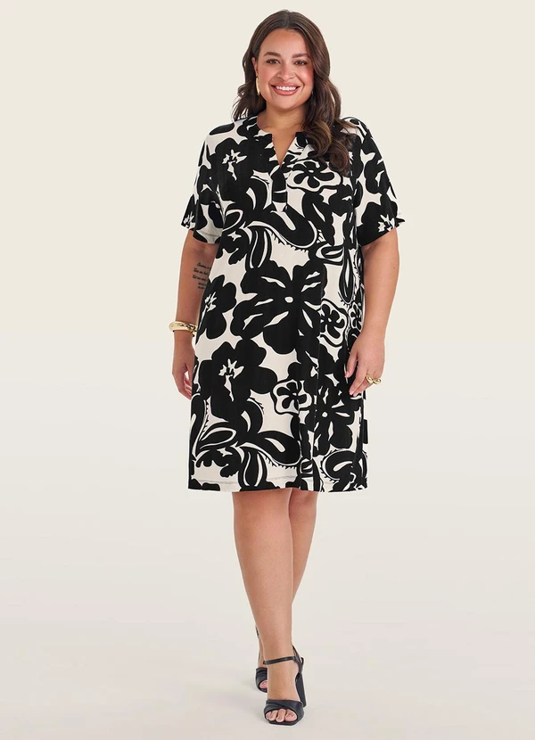Secret Glam - Vestido Curto Feminino Plus Size Preto