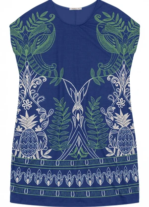 Secret Glam - Vestido Curto Plus Size Azul - SECRET GLAM