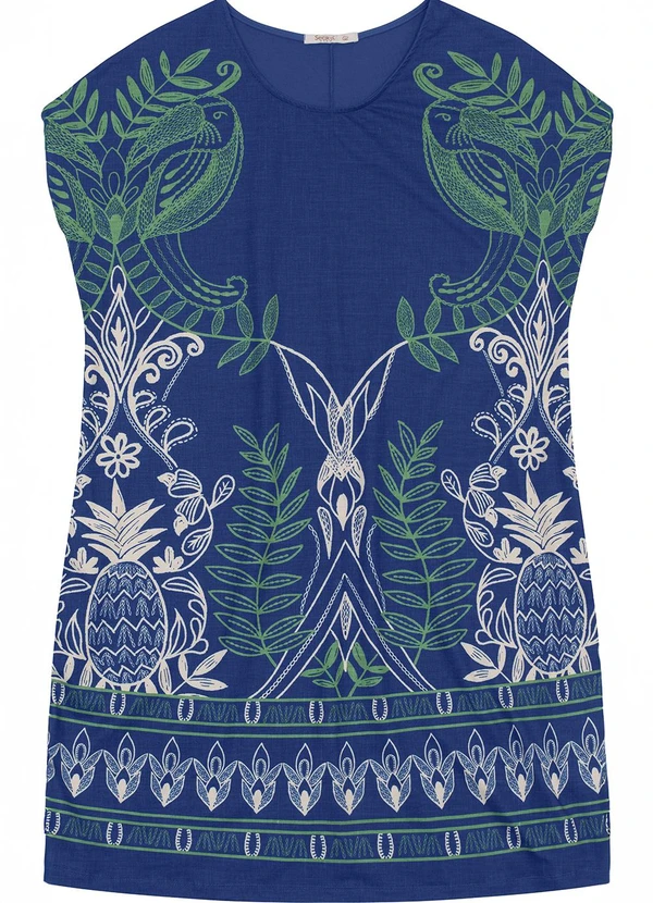 Secret Glam - Vestido Curto Plus Size Azul 2