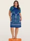 Secret Glam - Vestido Curto Plus Size Azul - variação: Azul