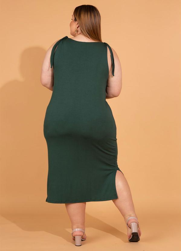 bonprix - Vestido de Alças Amarradas Verde Musgo 2