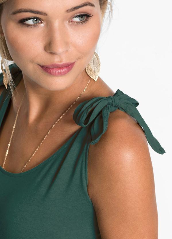 bonprix - Vestido de Alças Amarradas Verde Musgo 10
