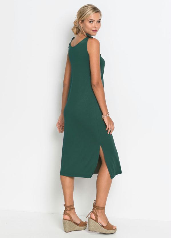 bonprix - Vestido de Alças Amarradas Verde Musgo 7