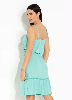 bonprix - Vestido de Alcinha Decote Transpassado Verde - BONPRIX