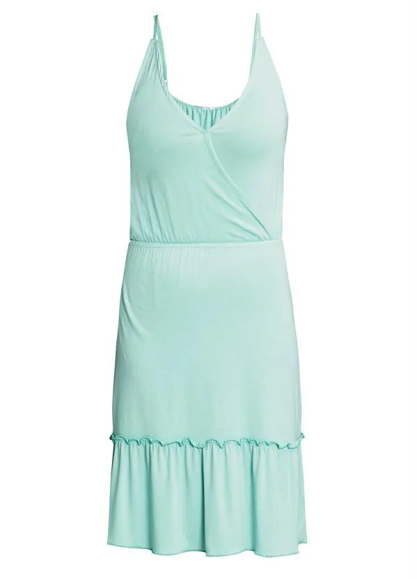 bonprix - Vestido de Alcinha Decote Transpassado Verde 2