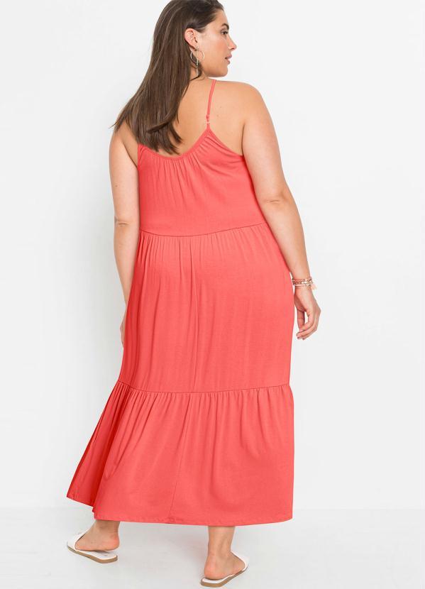 Outlet - Vestido de Alcinha Longuete Coral 5