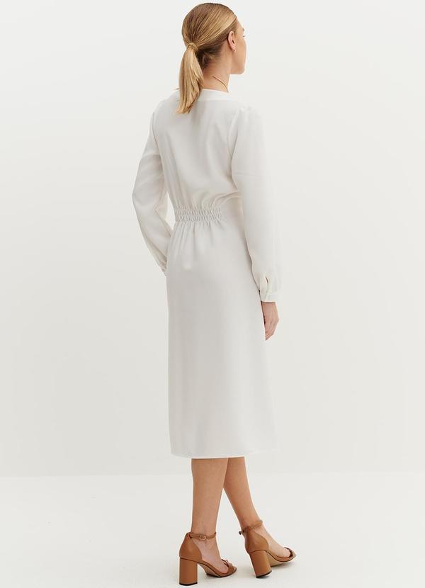 Principessa - Vestido de Alfaiataria Midi Off White Ilane Bege 2