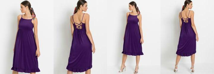 Vestido Decote Reto Roxo