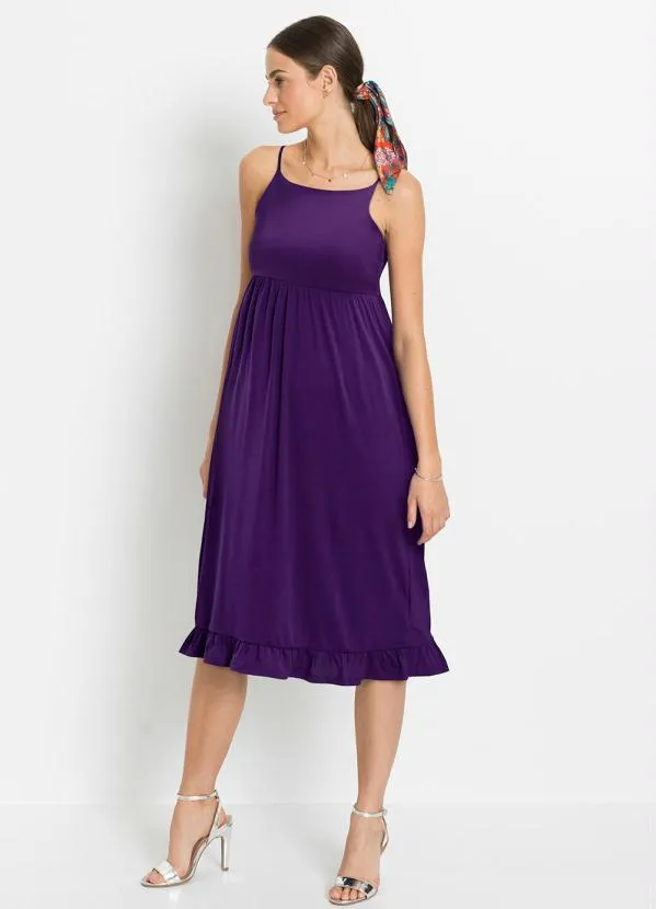 bonprix - Vestido Decote Reto Roxo 2