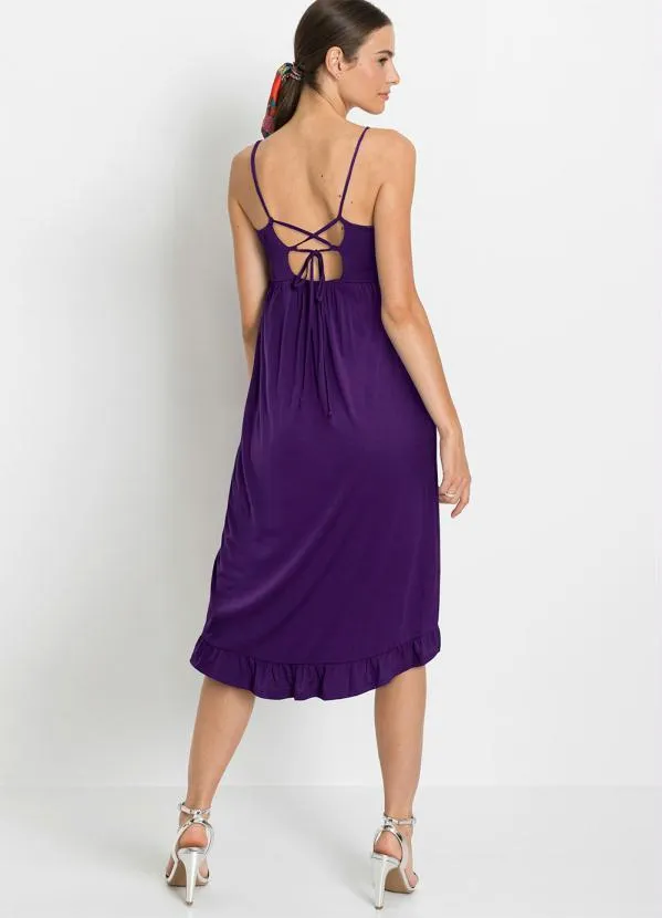 bonprix - Vestido Decote Reto Roxo 1