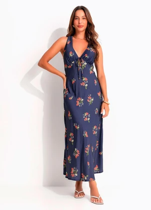 Farm - Vestido Doce Morango Azul - FARM