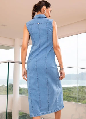 Quintess - Vestido em Jeans Claro - QUINTESS