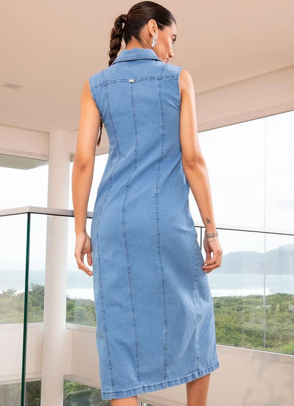 Quintess - Vestido em Jeans Claro 2