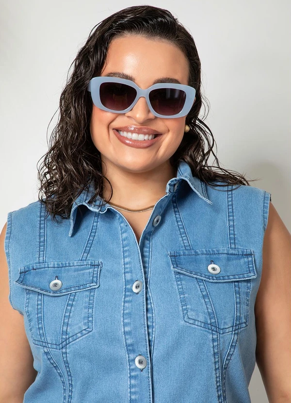 Quintess - Vestido em Jeans Claro 6