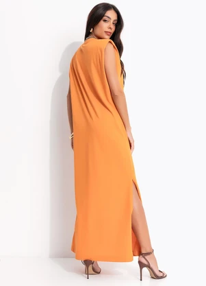 Colcci - Vestido em Malha Laranja - COLCCI