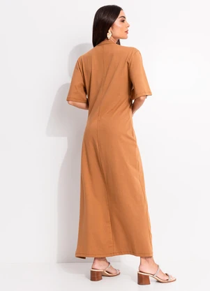 Colcci - Vestido em Malha Marrom - COLCCI