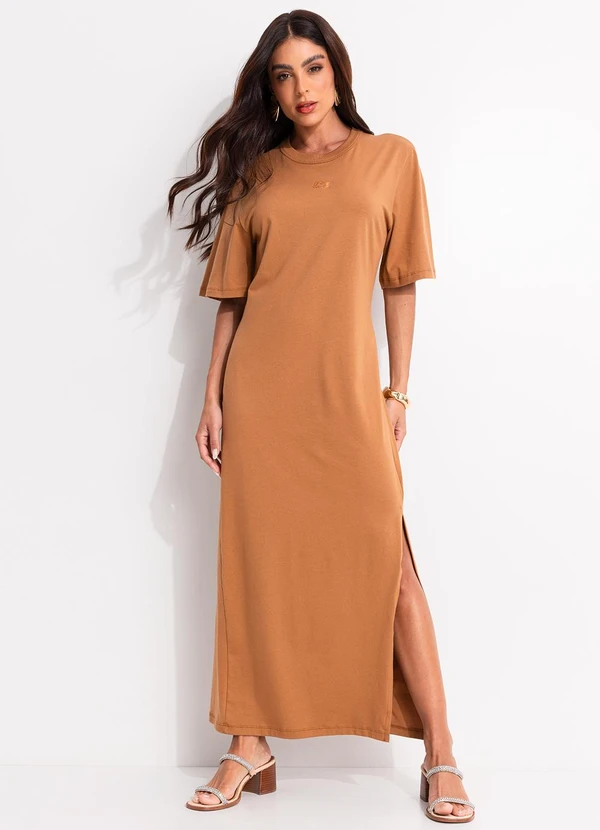 Colcci - Vestido em Malha Marrom