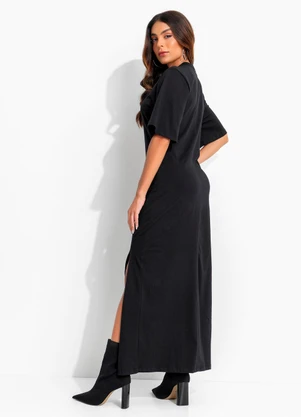Colcci - Vestido em Malha Preto - COLCCI