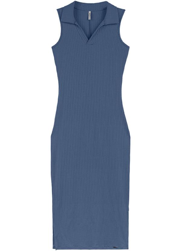 Rezzato - Vestido em Ribana Golga V Adulto Feminino Azul