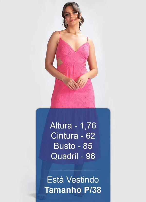 Colcci - Vestido em Tecido Plano Bordado Rosa 5