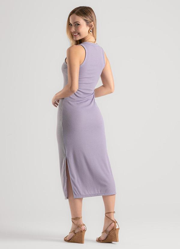 Cativa - Vestido em Tecido Texturizado Lilás 2