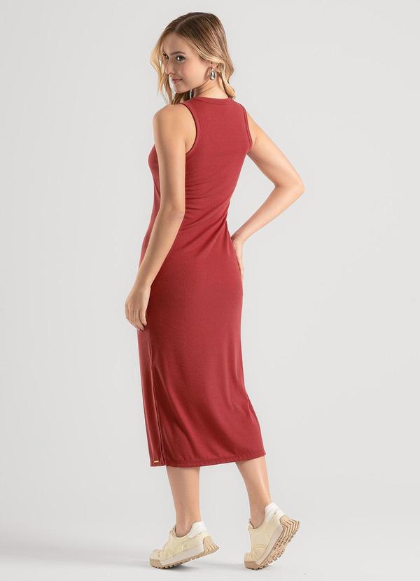 Cativa - Vestido em Tecido Texturizado Marrom Escuro 2