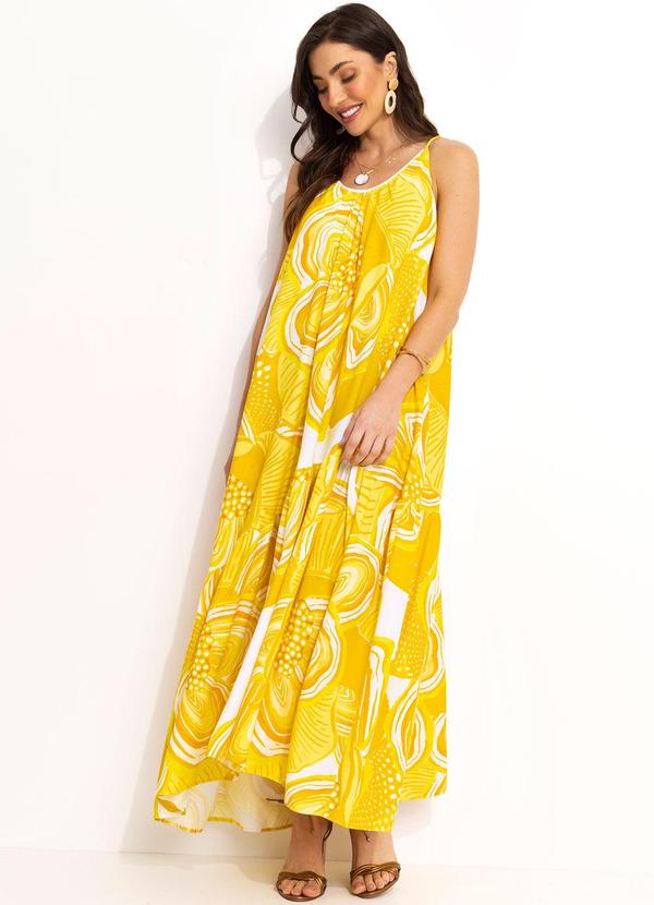 Farm - Vestido em Viscolinho Amarelo 3