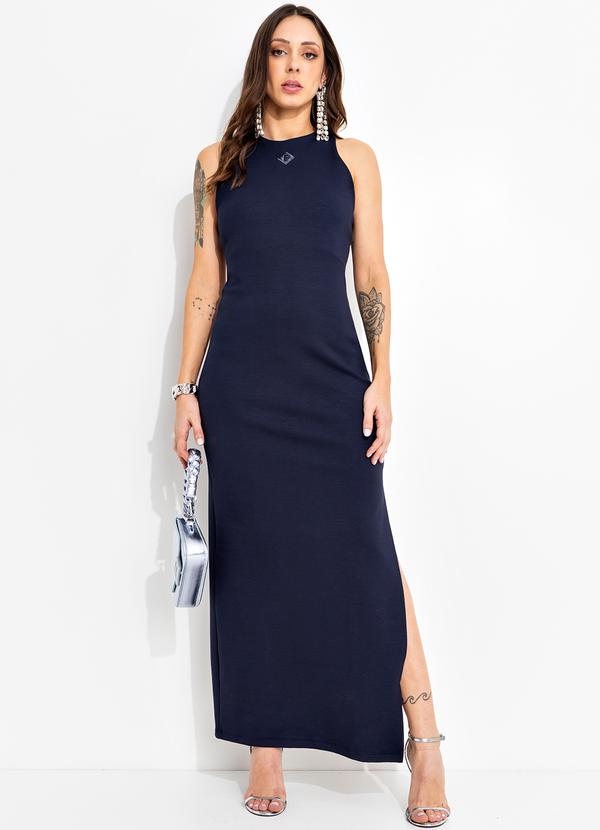 Forum - Vestido em Viscose Azul