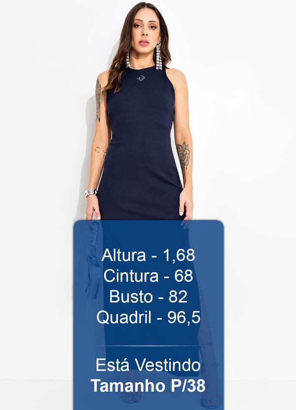 Forum - Vestido em Viscose Azul 6