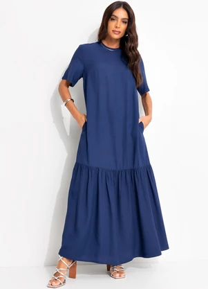 Colcci - Vestido em Viscose Azul - COLCCI