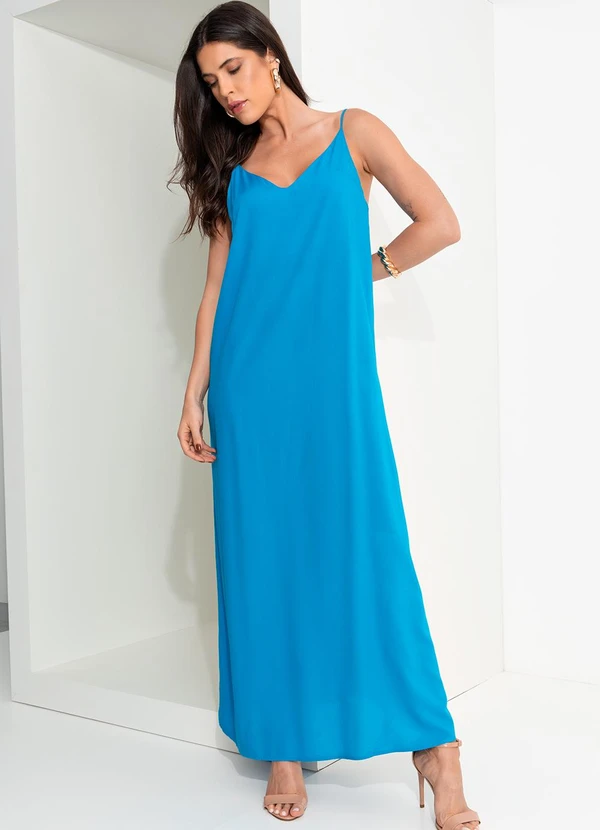 Colcci - Vestido em Viscose Azul 4