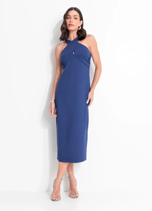 Colcci - Vestido em Viscose Azul - COLCCI
