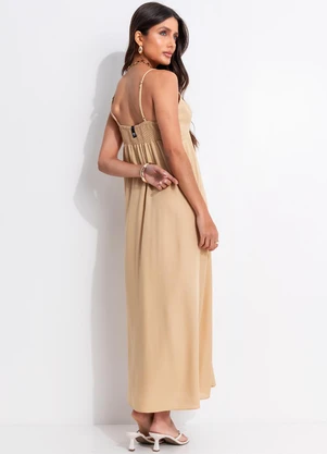Colcci - Vestido em Viscose Bege - COLCCI